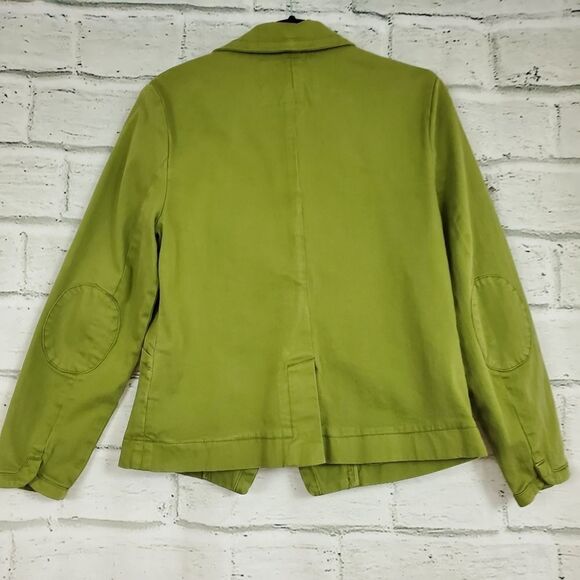 Cartonnier green jean jacket one button blazer - Picture 7 of 9